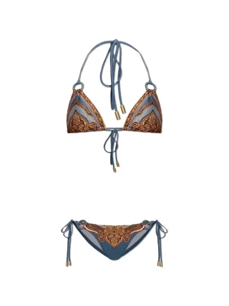 Bikini Zimmermann cu imagine cu model paisley albastru