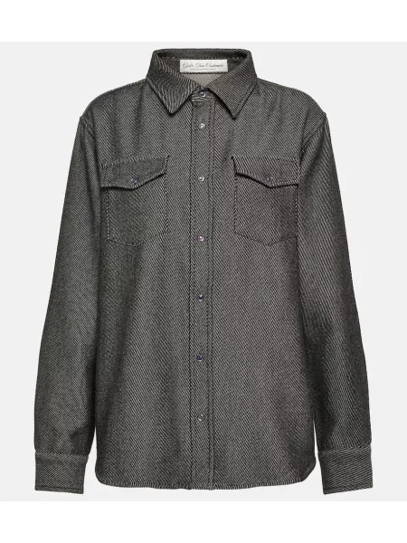 Cămașă God's True Cashmere din cașmir violet