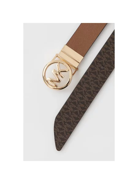 MICHAEL Michael Kors pasek dwustronny brązowy