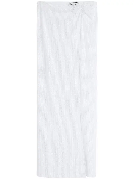 Fustă Amir Slama ajurata alb