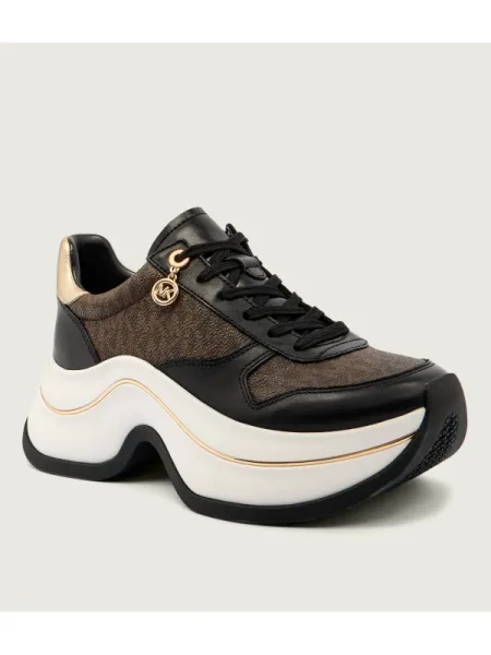 Michael Kors Sneakers ARLA cu adaos de piele maro
