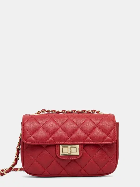 Кожена чанта Answear Lab бежово