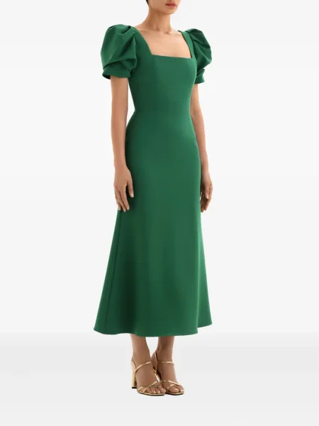 Rochie midi Post Meridiem până la genunchi de costum verde
