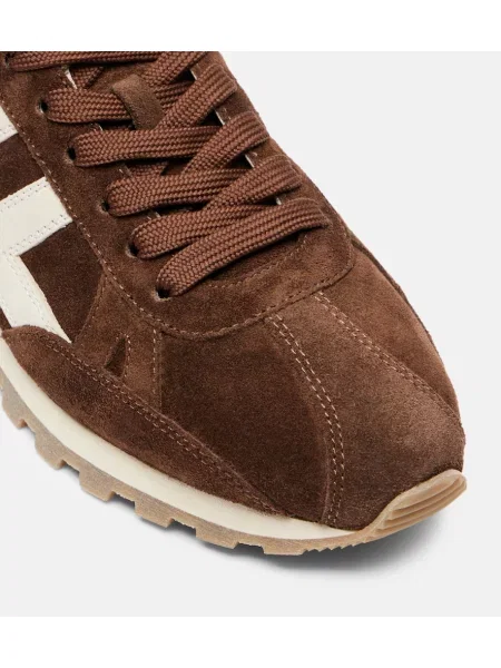 Sneakerși Hogan din piele de căprioară maro