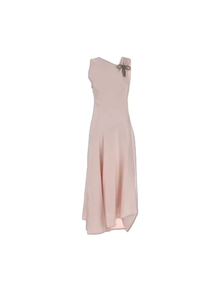 Sukienka midi Jil Sander różowa