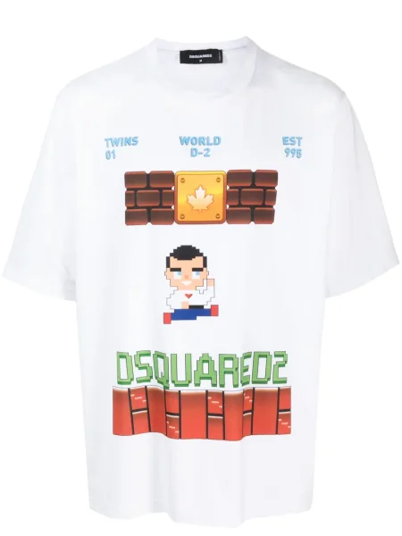 Tricou Dsquared2 cu imagine alb