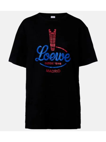 Tricou Loewe din jerseu cu autograf negru
