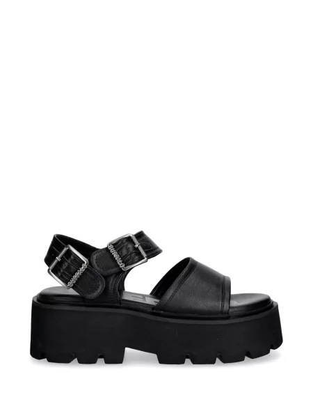 Sandale Buffalo cu platformă cu cataramă negru