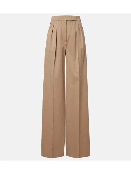 Pantaloni Max Mara de lână bej