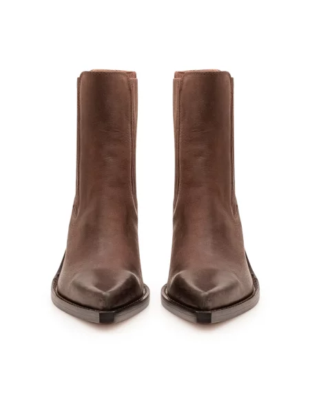 Buty do kostki Paris Texas zamszowe brązowe