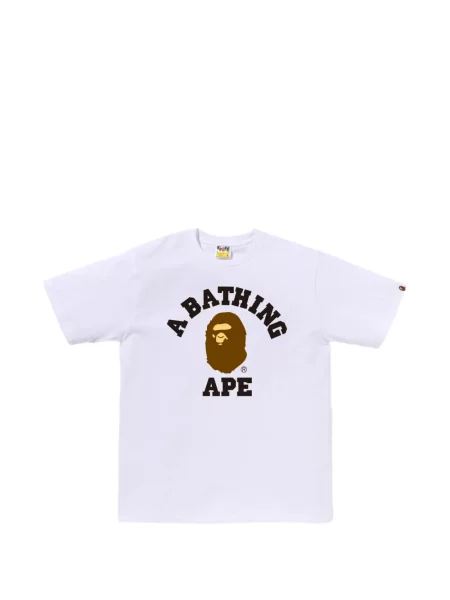 Scurt tricou A Bathing Ape® cu mâneci scurte alb