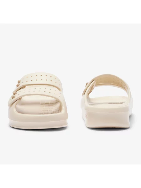 Шлепанцы Lacoste с ремешками бежевые