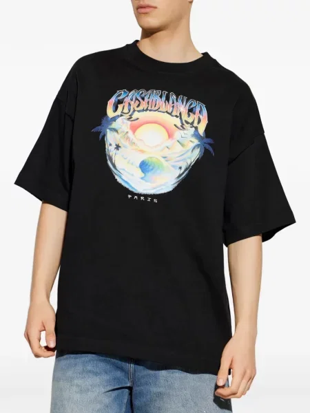 Tricou Casablanca cu imagine negru