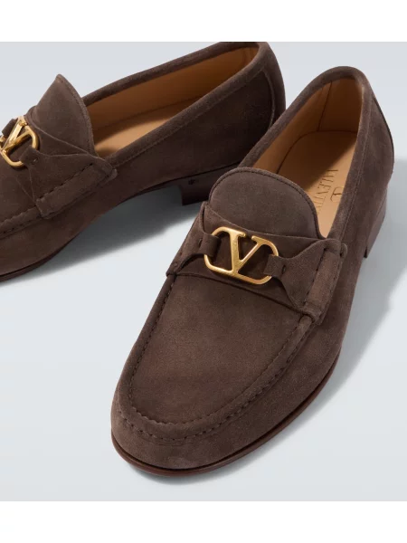 Loaferke Valentino Garavani iz semiša rjava