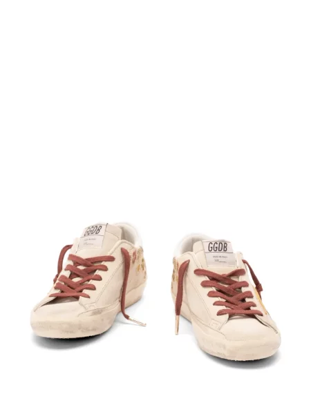 Sneakerși Golden Goose cu model floral auriu
