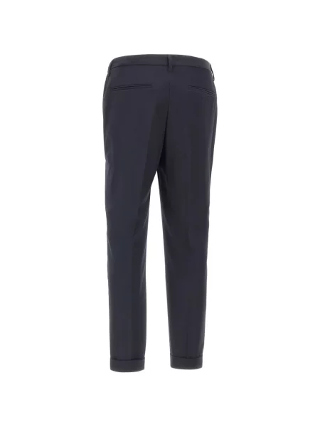 Pantaloni Devore plisate albastru