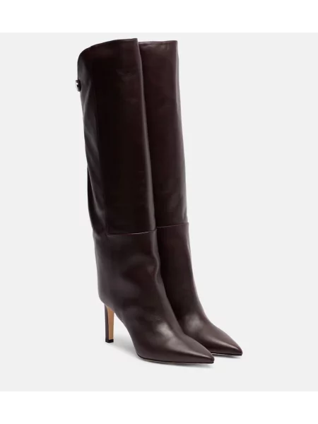 Usnjene škornji Jimmy Choo bordo