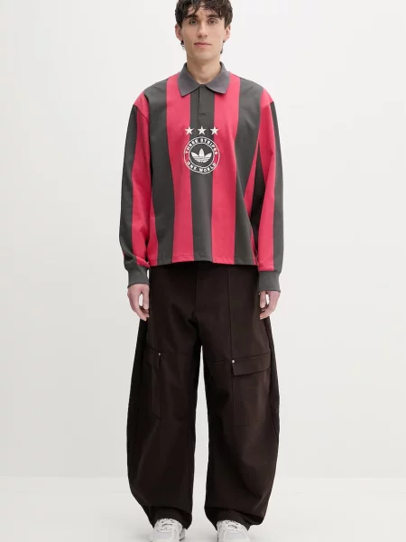 Nohavice adidas Originals hnedá