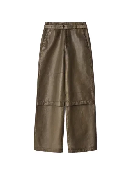 Pantaloni Lemaire business din țesătură twill verde
