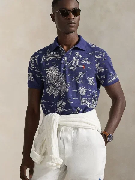 Polo Ralph Lauren Polokošeľa Tmavomodrá biela