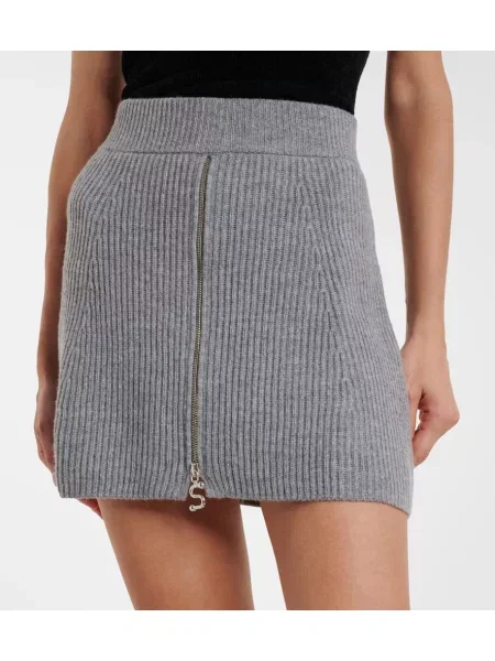 Fustă Sportmax de lână gri