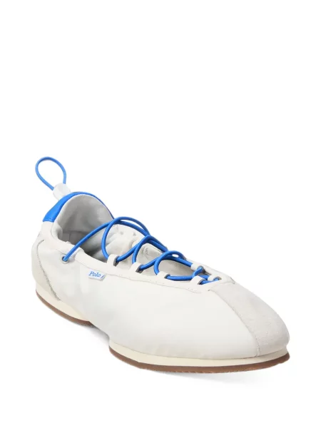 Sneakerși Polo Ralph Lauren cu șireturi din piele de căprioară albastru