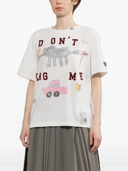 Tricou Maison Mihara Yasuhiro tricotate alb