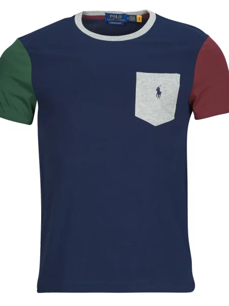 Сhinosy Polo Ralph Lauren z twillu z autografem niebieskie