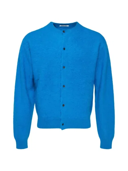 Cardigan Auralee din lână alpaca albastru