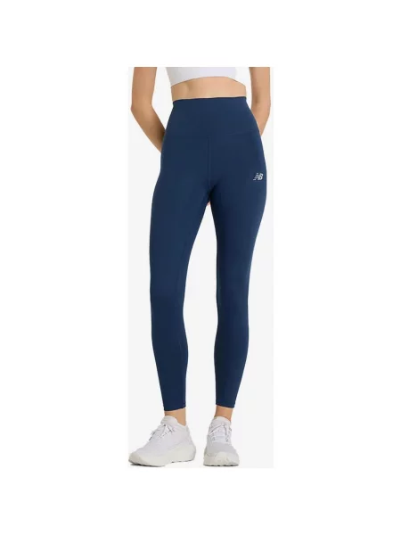 Legginsy długie New Balance Harmony High Rise granatowe L niebieskie