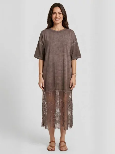 Opal Studio Rochie Lace maro