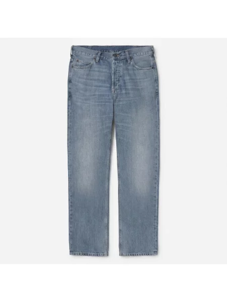 Jeansy straight leg Carhartt Wip niebieskie