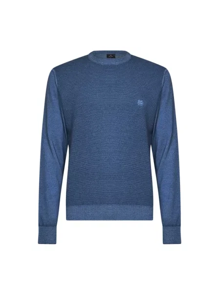 Sweter Etro wełniany niebieski