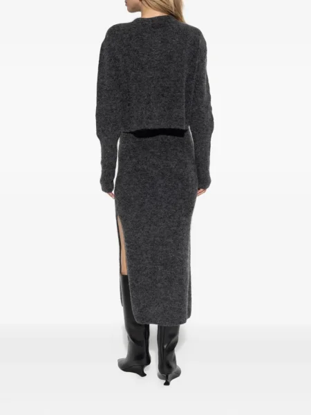 Rochie midi Gestuz până la genunchi de costum gri