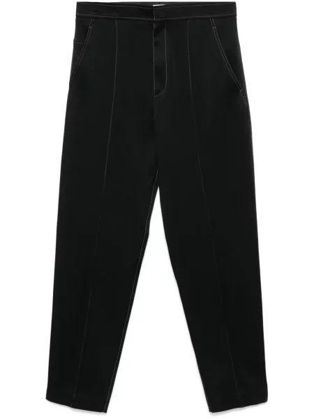 Pantaloni Brunello Cucinelli din satin negru