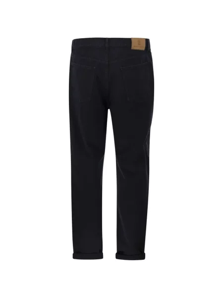 Blugi Brunello Cucinelli cu 5 buzunare albastru