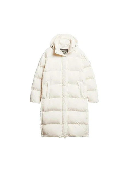 Dlhá šnúra bunda Superdry biela
