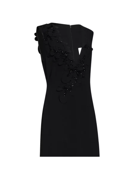 Rochie Costarellos cu model floral cu aplicații negru