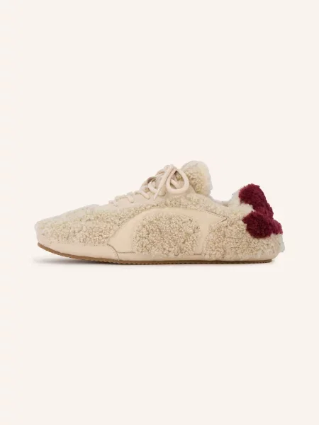 Dorothee Schumacher Sneakersy Sporty Shearling / tmavě červená béžová