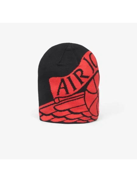 Čepice Jordan Peak Beanie Black/ University Red Universal černý