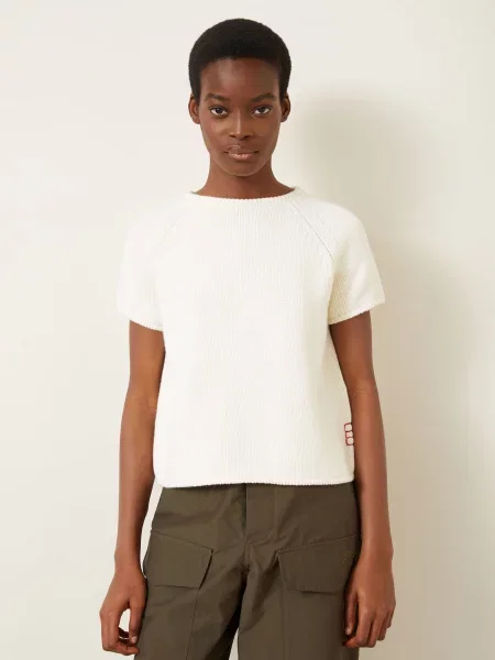Jw Anderson Úpletové Tričko krémová