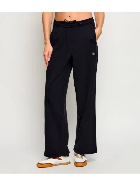 Frottír denim ruha Calvin Klein Jeans fekete