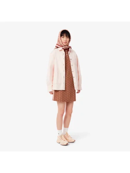 Lacoste сукня Monogram коричнева