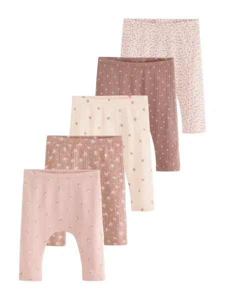 Next Leggings crem / maro roz
