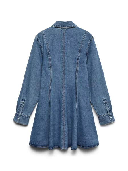 VERO MODA Košeľové šaty VMJESSIE denim modrá