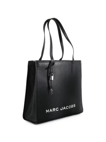 Geantă shopper Marc Jacobs din piele cu imagine negru