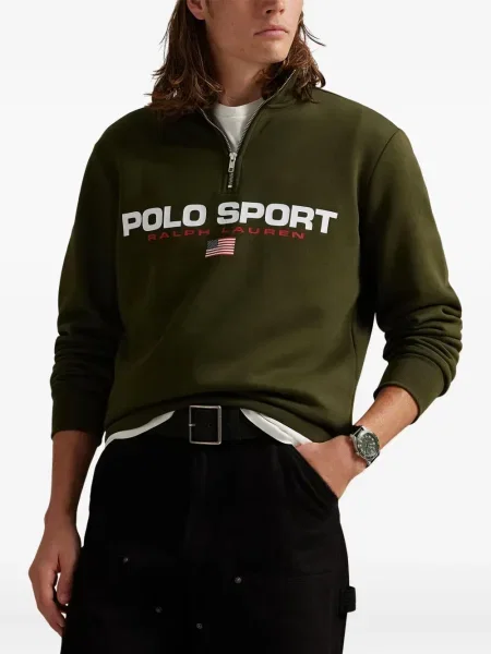 Briaunotas pusiau užtrauktukas zomšinės bokseriai Polo Ralph Lauren balta