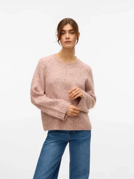VERO MODA Pulover VMINGRID amestecat roz