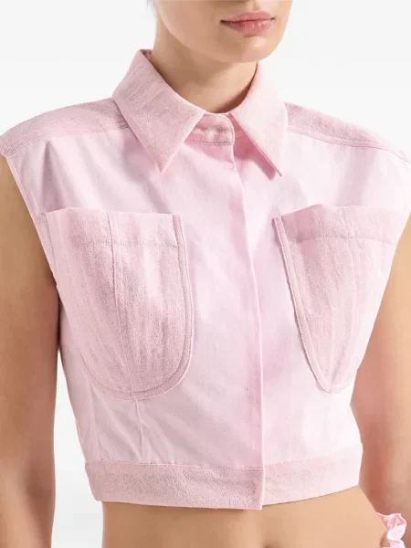 Top Genny bez rękawów różowy