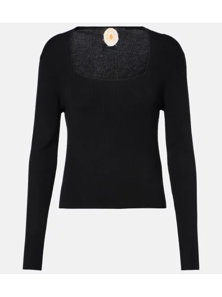 Volneni pulover Jardin Des Orangers črna